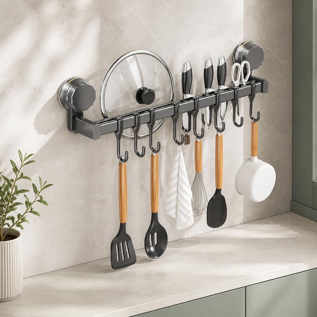 8-Hook Multipurpose Wall Rack