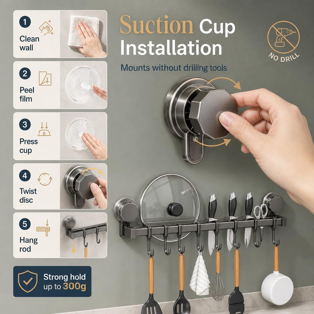 8-Hook Multipurpose Wall Rack