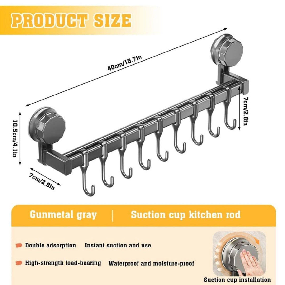 8-Hook Multipurpose Wall Rack