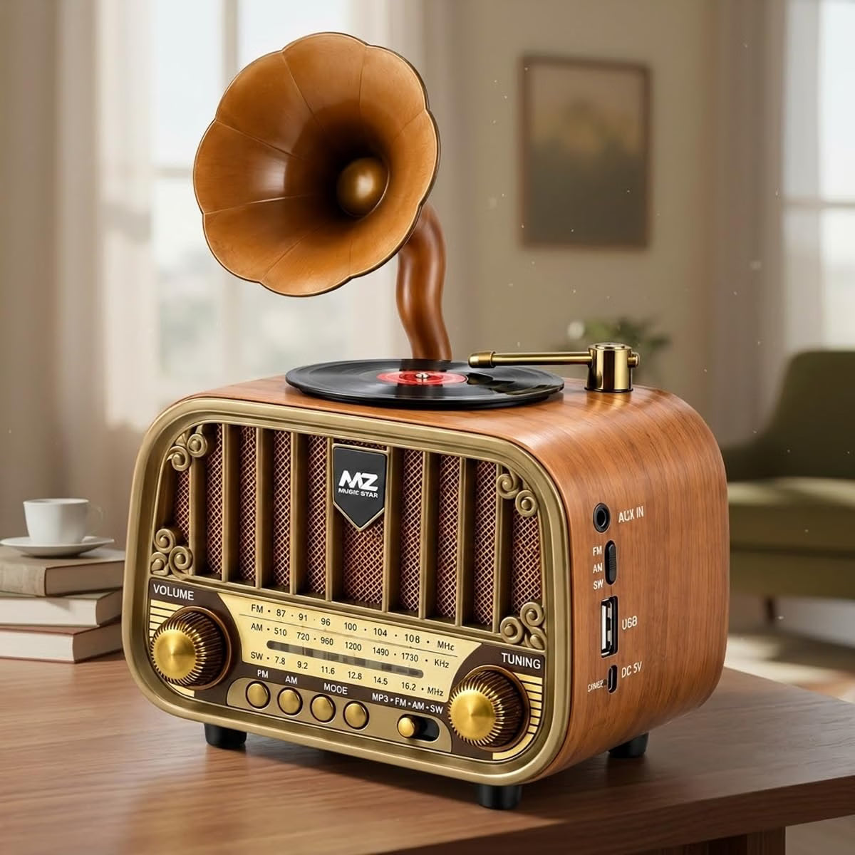MZ Retro Gramophone Radio Speaker