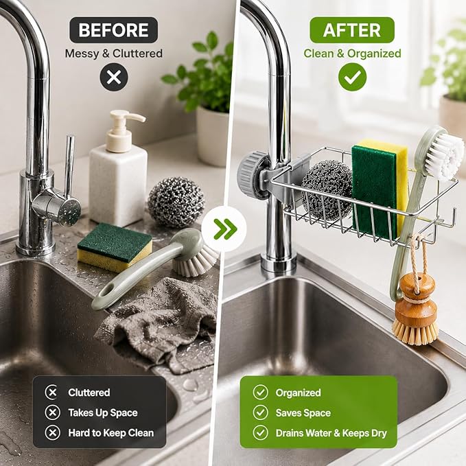 Stainless Steel Kitchen Sink Organizer