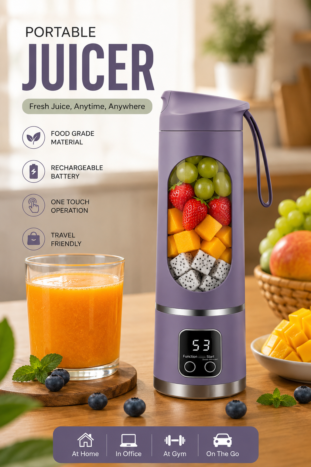 Portable Rechargeable Blender