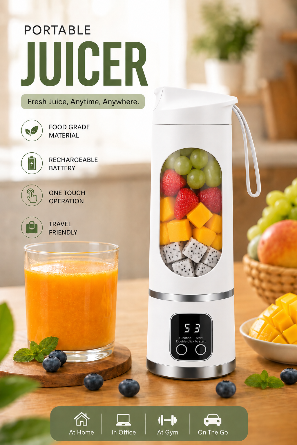 Portable Rechargeable Blender